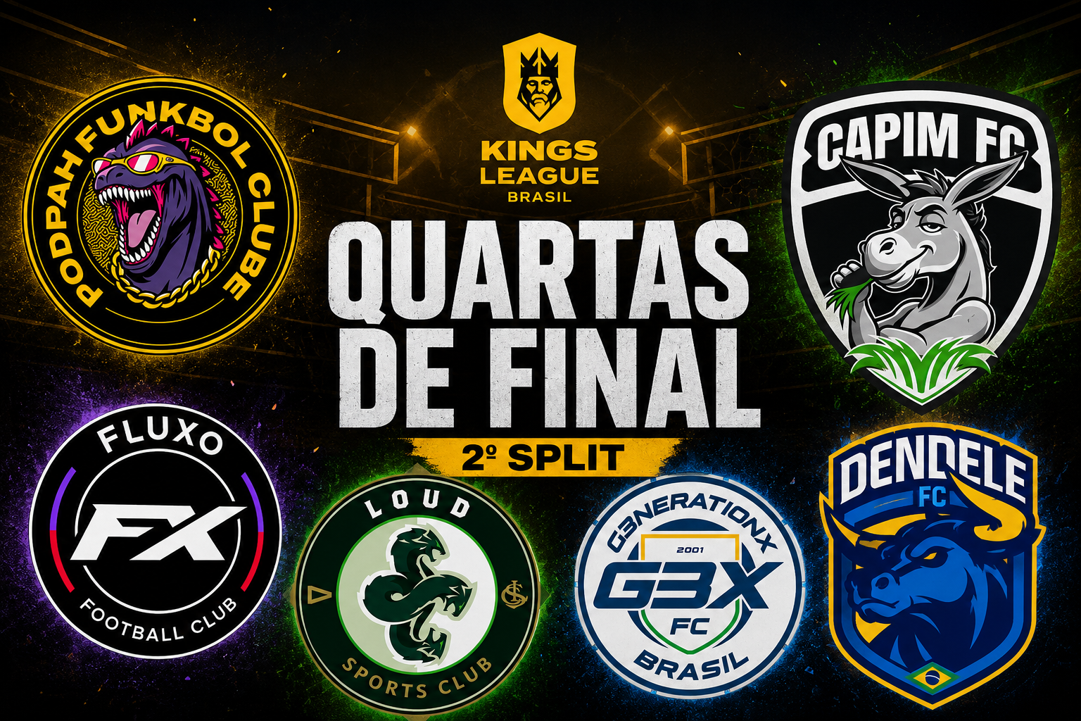 Quartas de final da Kings League Brasil: veja datas, horários e onde assistir aos jogos do 2º split