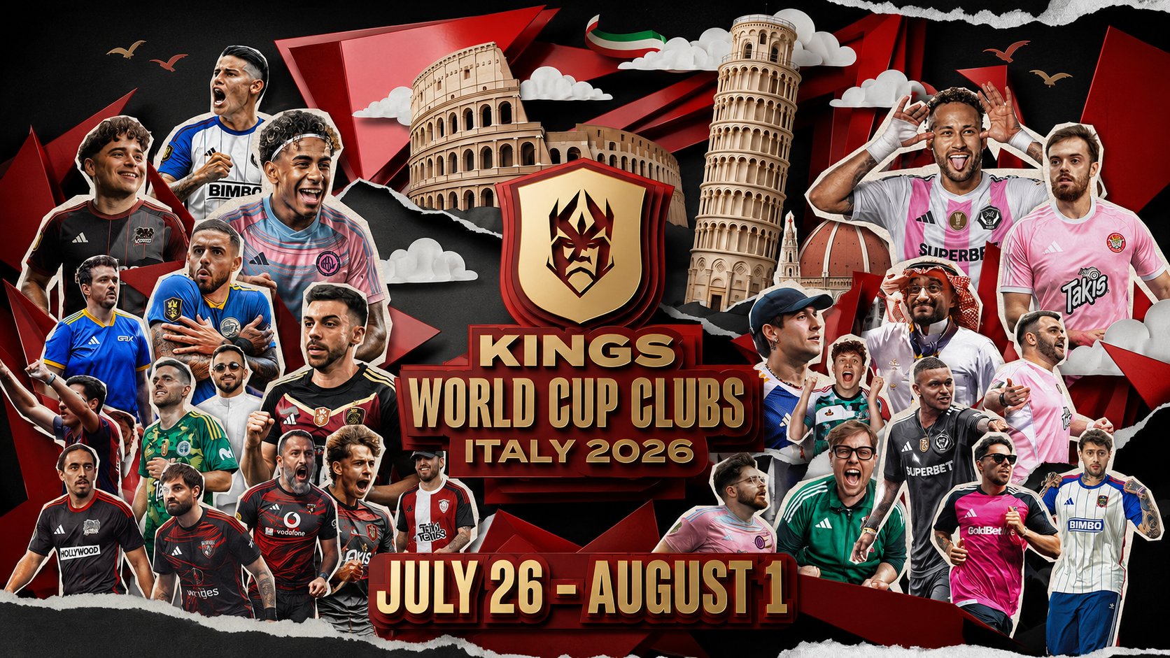 Kings League confirma Itália como sede do Mundial de Clubes 2026; Brasil terá três representantes